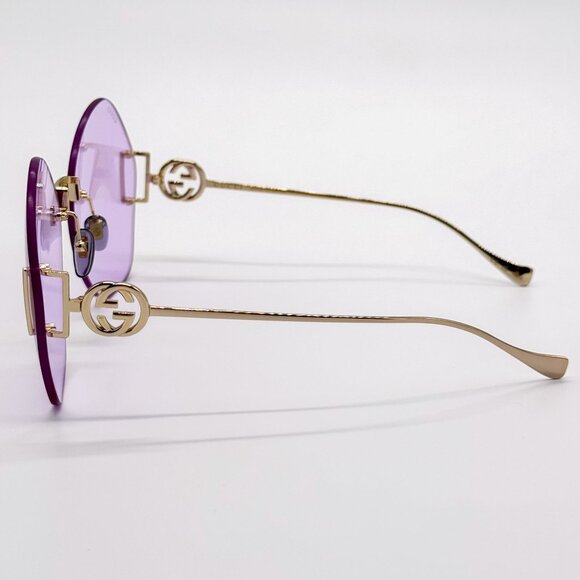 NEW GUCCI SUNGLASSES GG1203S 001 GOLD WOMEN EYEWEAR GUCCI main image 9
